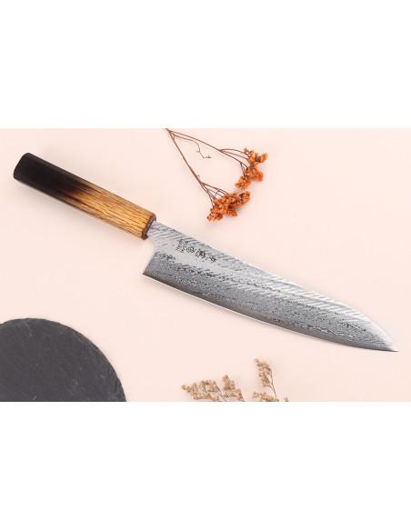 21 cm Wusaki Nawame AUS10 damas kokkekniv , håndlavet i Japan