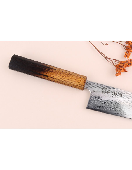 21cm Wusaki Nawame AUS10 damascus japanese chef knife