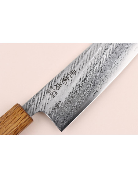 21cm Wusaki Nawame AUS10 damascus japanese chef knife