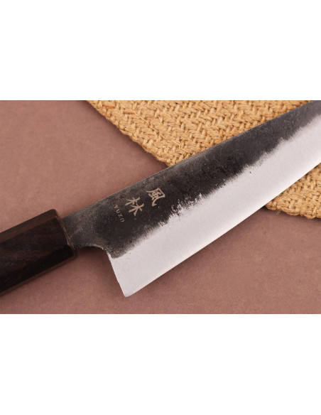 Faca japonesa Yuzo Shinju BS2 15cm honesuki feita à mão