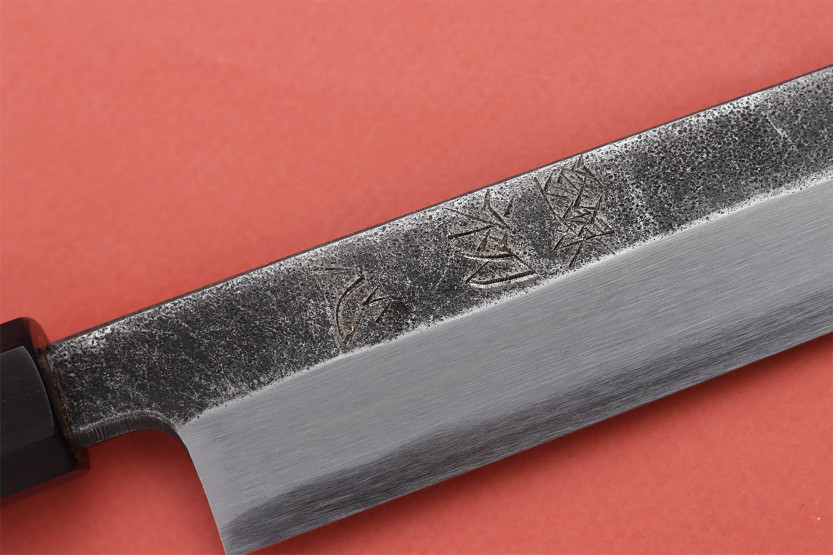 Hatsukokoro Shirasagi Faca yanagiba artesanal japonesa de 29 cm com cabo de ébano