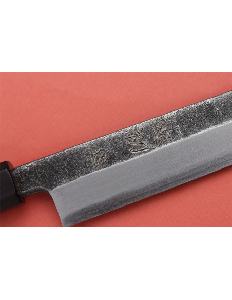Hatsukokoro Shirasagi Faca yanagiba artesanal japonesa de 29 cm com cabo de ébano