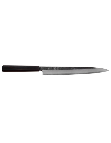 Hatsukokoro Shirasagi 26 cm coltello giapponese yanagiba fatto a mano con manico in ebano