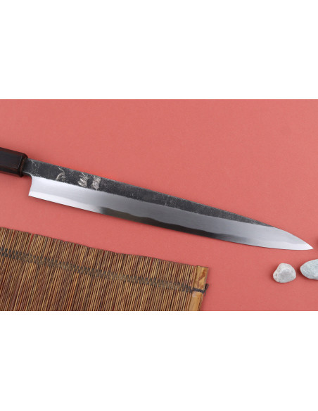 Hatsukokoro Shirasagi 26cm handmade Japanese yanagiba knife with ebony handle