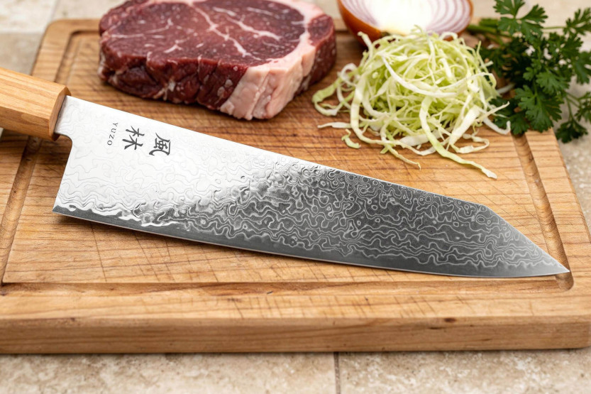 Faca japonesa Yuzo Ryuho 24cm kiritsuke gyuto SG2 Damasco