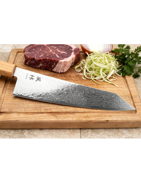 Yuzo Ryuho 24cm Japans kiritsuke gyuto mes SG2 Damascus