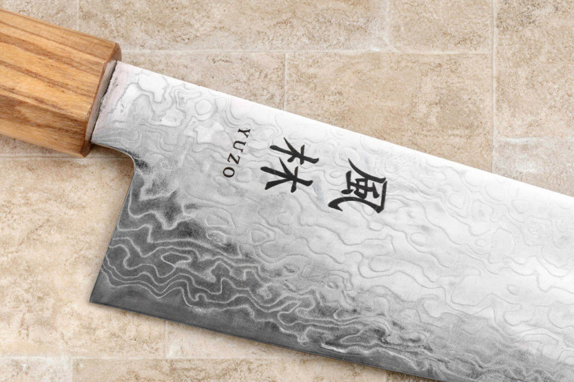 Yuzo Ryuho 24cm Japans kiritsuke gyuto mes SG2 Damascus