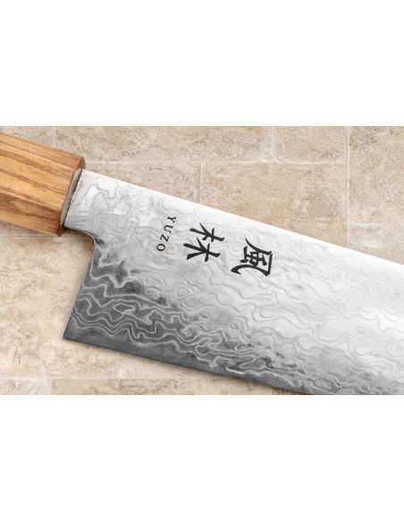 Faca japonesa Yuzo Ryuho 24cm kiritsuke gyuto SG2 Damasco