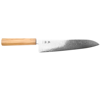 24 cm Yuzo Ryuho SG2 Damaskus japansk gyutokniv i damaskus