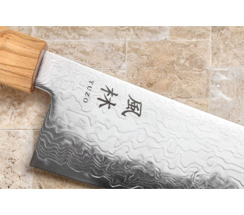 Faca gyuto japonesa de 24 cm Yuzo Ryuho SG2 Damascus 2