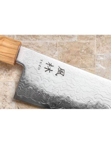 Coltello gyuto giapponese da 24 cm Yuzo Ryuho SG2 Damasco