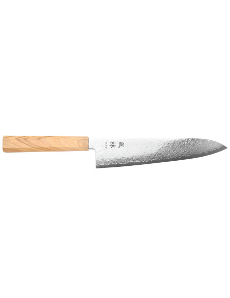 Faca gyuto japonesa de 21cm Yuzo Ryuho SG2 Damascus