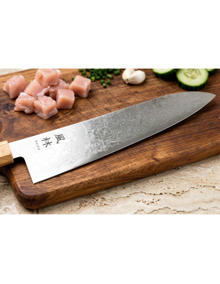 21 cm Yuzo Ryuho SG2 Damaskus japansk gyutokniv i damaskus