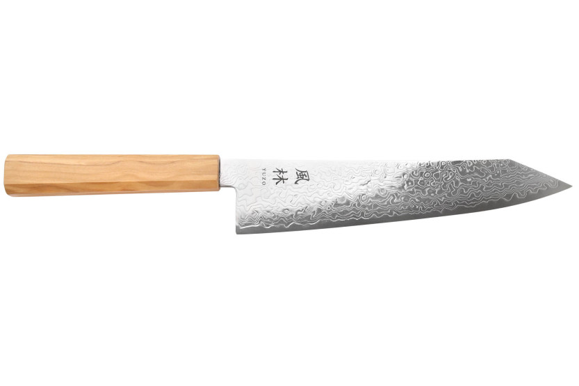 21 cm kiritsuke gyuto japansk kniv Yuzo Ryuho Damaskus SG2