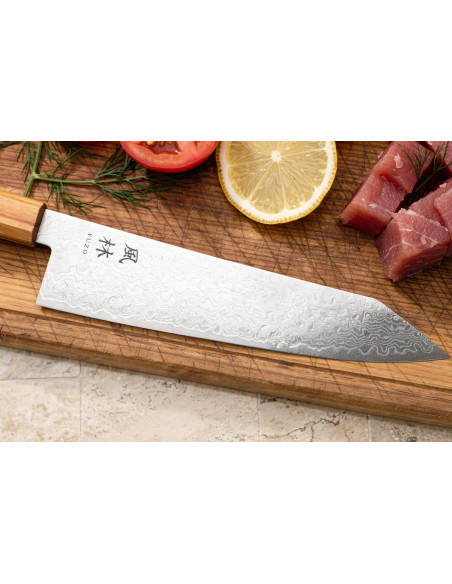 21cm kiritsuke gyuto coltello giapponese Yuzo Ryuho Damasco SG2