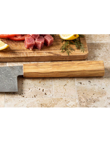 Faca japonesa Yuzo Ryuho Damascus SG2 21cm kiritsuke gyuto
