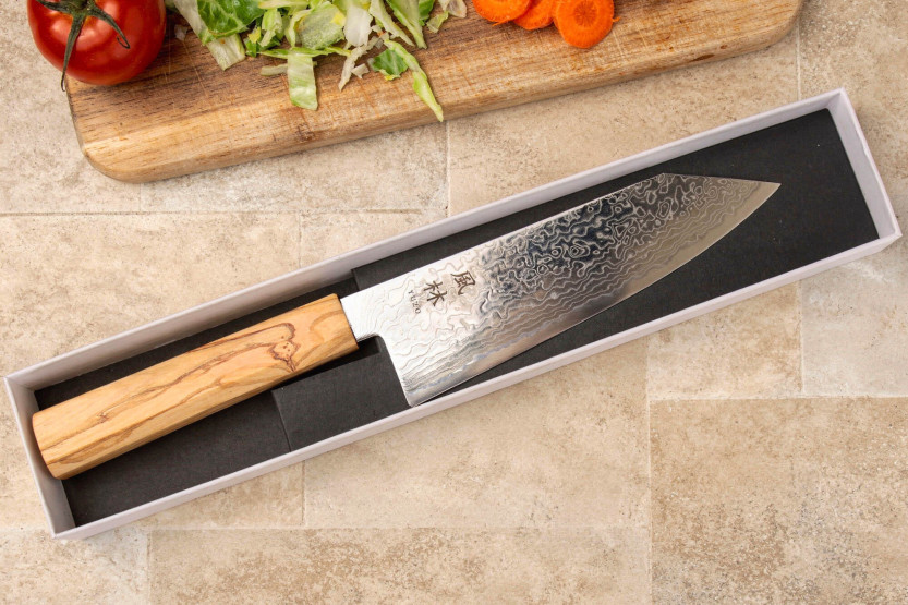 18 cm Yuzo Ryuho SG2 Damaskus japansk bunka-kniv