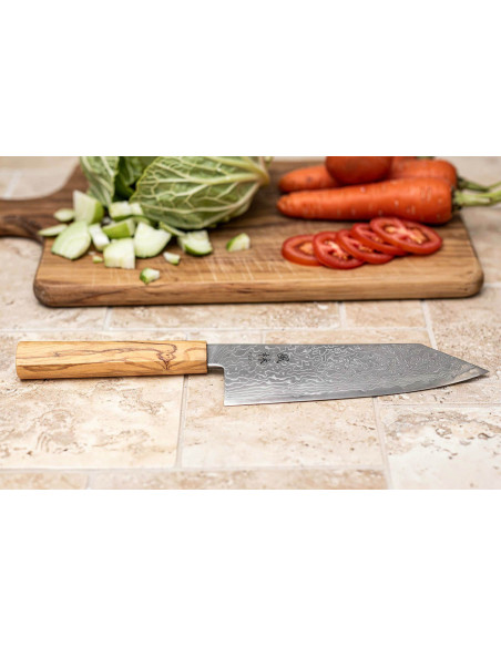 Faca bunka japonesa Yuzo Ryuho SG2 Damascus 18cm