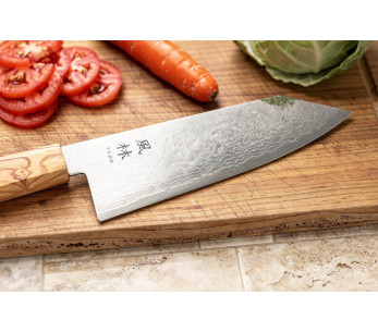 Faca bunka japonesa Yuzo Ryuho SG2 Damascus 18cm 2