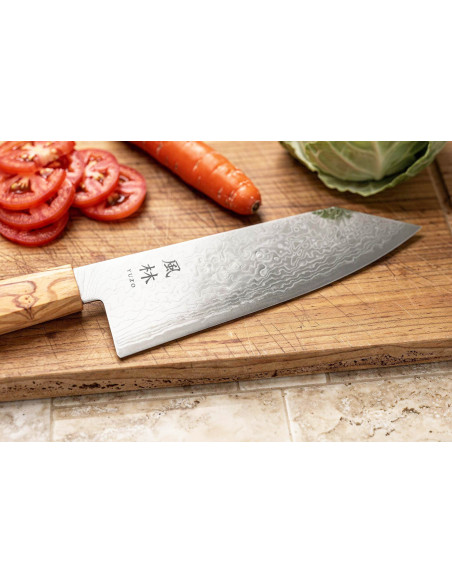 18 cm Yuzo Ryuho SG2 Damaskus japansk bunka-kniv