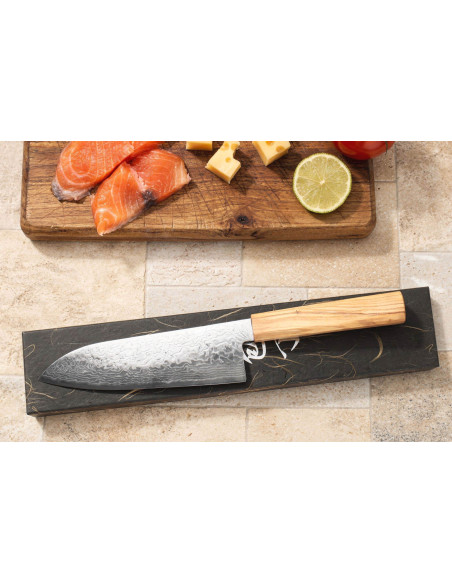18cm Yuzo Ryuho SG2 Damaskus japansk santokukniv