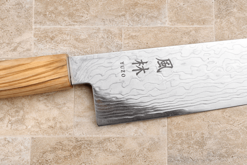 18cm Yuzo Ryuho SG2 Damasco cuchillo santoku japonés