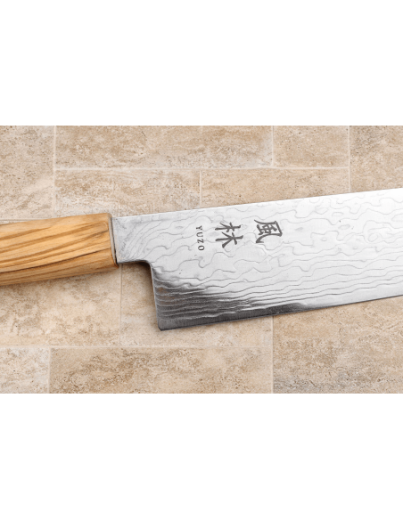 18 cm Yuzo Ryuho SG2 Damaskus japansk santoku-kniv