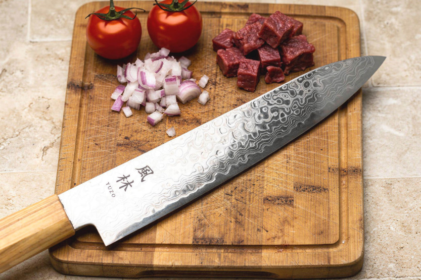 Yuzo Ryuho 15cm SG2 Damascus japanilainen yleiskäyttöinen veitsi