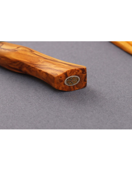 Koksmes 20,5cm Ryda Messen A-73 Legacy Damascus en olijfhouten handvat