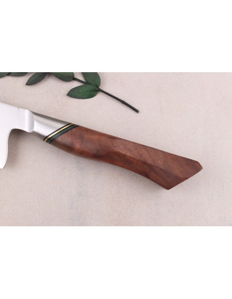 Santokumesser 18cm Ryda Knives A-30 San Maï und Griff aus Walnussholz