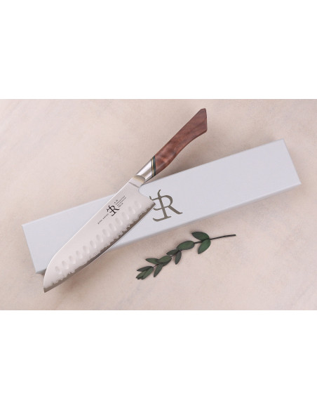 Coltelli Ryda A-30 San Maï 18 cm coltello santoku con manico in noce
