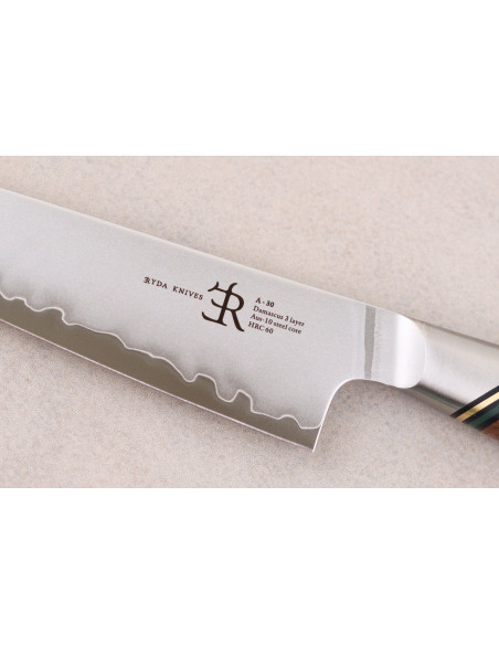 13 cm Ryda Knives A-30 San Maï universalkniv med håndtag i valnøddetræ