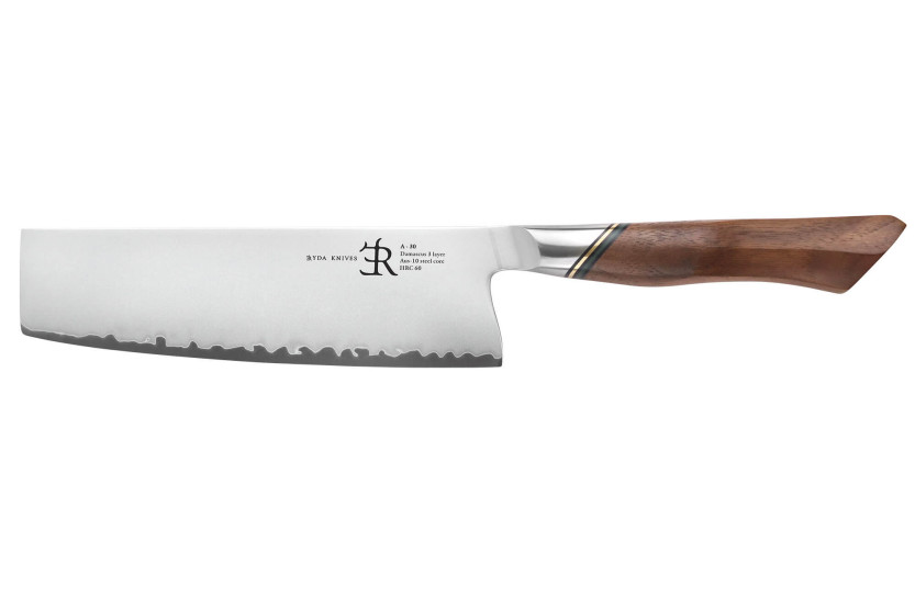 Nakiri-Messer 18cm Ryda Knives A-30 San Maï und Griff aus Walnussholz