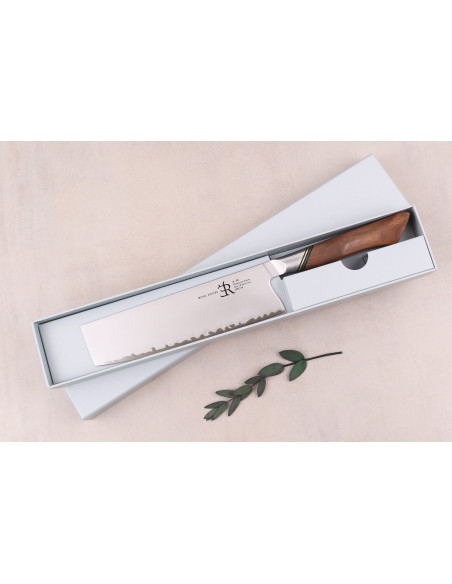 Ryda Messen A-30 San Maï 18cm nakiri mes met walnoten handvat