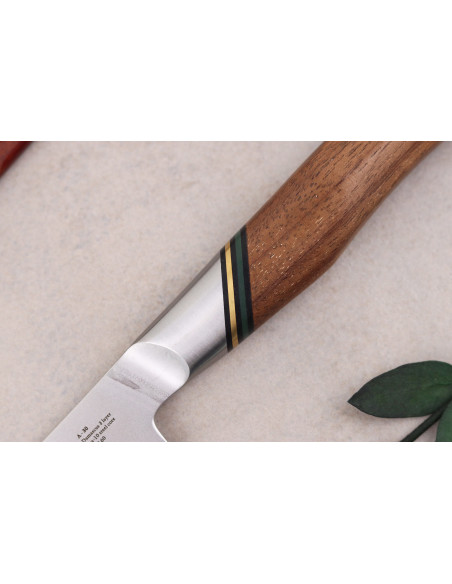 Ryda Knives A-30 San Maï 9 cm skrællekniv med håndtak i valnøtt