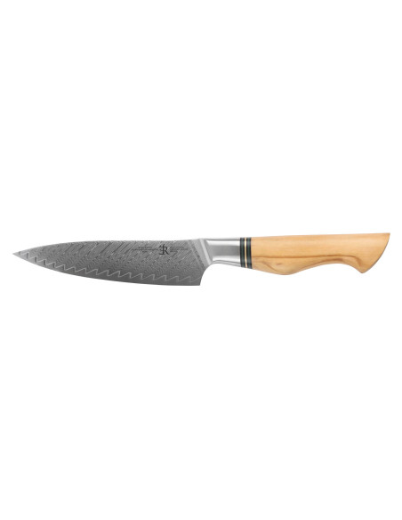 13,5cm Ryda Messen ST650 Damascus hobbymes met olijfhouten handvat