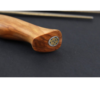 9,5cm Ryda Cuchillos ST650 Damasco cuchillo de pelar con mango de madera de olivo 2