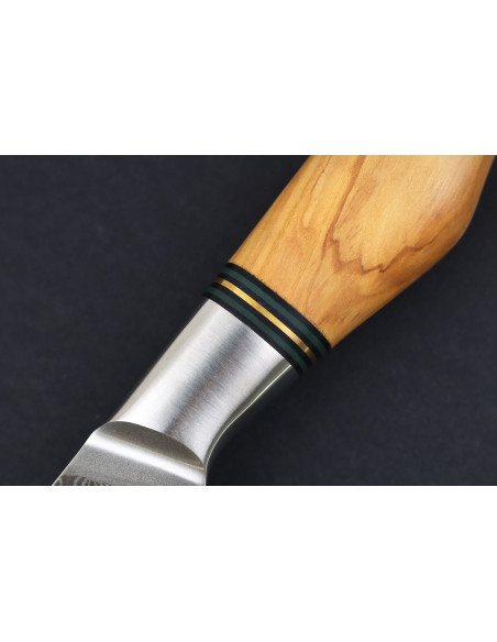 Cuchillo Nakiri 18cm Cuchillos Ryda ST650 Damasco y mango de madera de olivo
