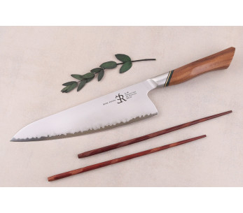 Faca de cozinha 20,5cm Ryda Knives A-30 San Maï com cabo de nogueira 2