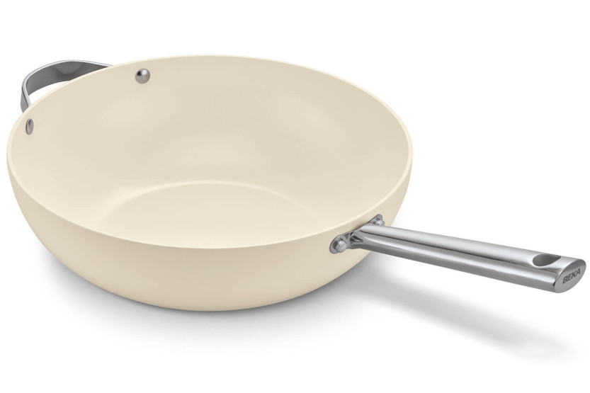 Wok Beka Cicla de 30 cm con revestimiento cerámico y asa de encimera