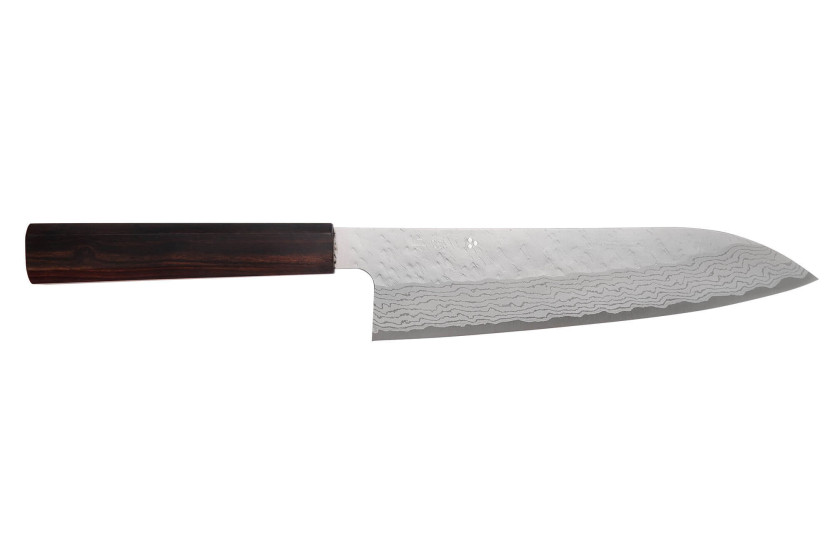 Nigara Hamono Tsuchime VG10 damas cuchillo de chef, 20cm japonés hecho a mano