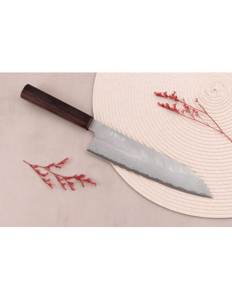 Nigara Hamono Tsuchime VG10 damas coltello da chef, 20cm giapponese fatto a mano