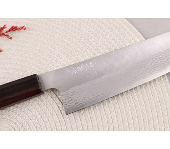 Nigara Hamono Tsuchime VG10 damas kockkniv , 20cm japansk handgjord 2