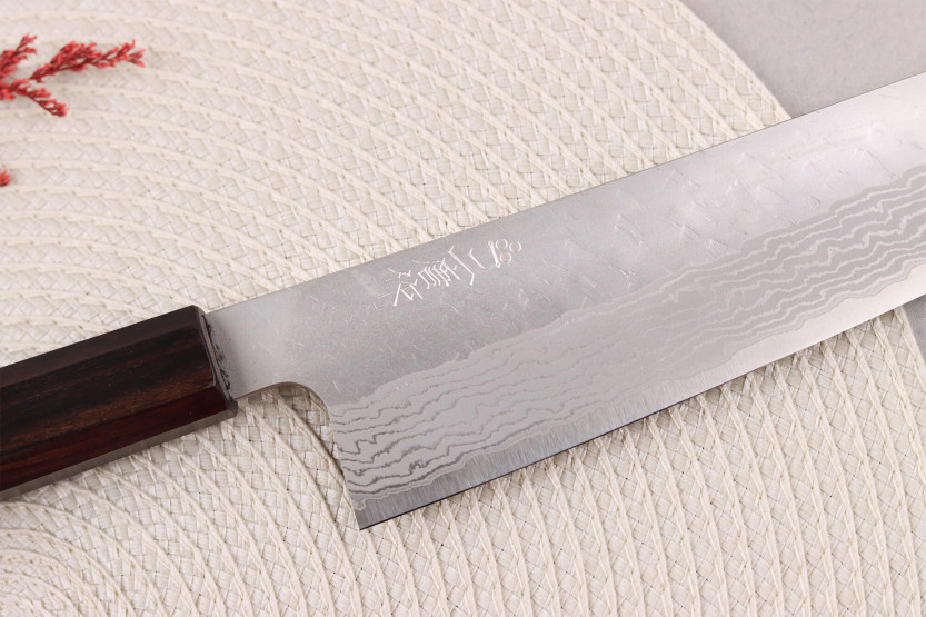 Nigara Hamono Tsuchime VG10 damas kokkekniv , 20 cm japansk håndlavet