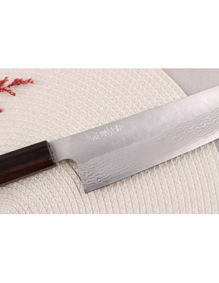 Nigara Hamono Tsuchime VG10 damas koksmes, 20cm japans handgemaakt