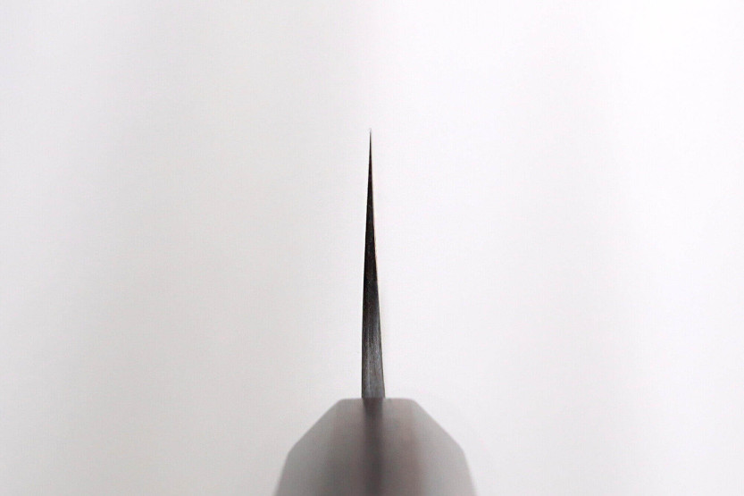 Faca de chef japonesa Hatsukokoro Yorokobi Kurouchi Damascus de 23 cm