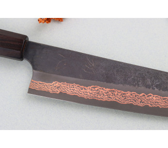 23 cm Hatsukokoro Yorokobi Kurouchi Damaskus japansk kokkekniv 2
