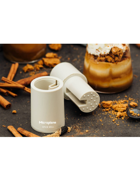 Microplane 2-i-1 krydderikværn Sand Beige