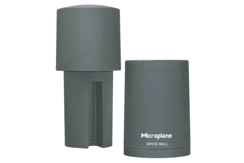 Microplane 2-i-1 krydderkvern eukalyptusgrønn