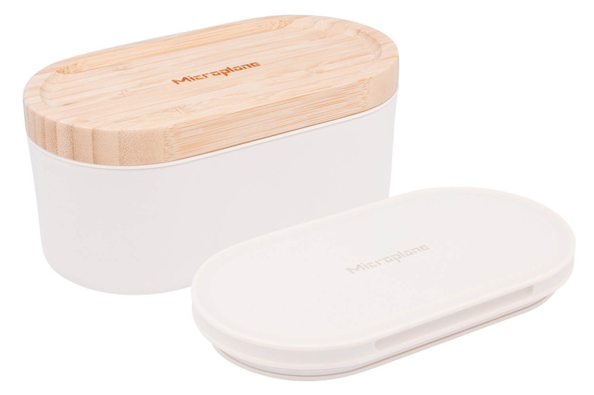 Escofina Microplane 3 en 1 blanca con estuche y tapa doble